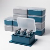 PP flip-lid storage box, 10 ml vials (pack of 10) — laboratory equipment