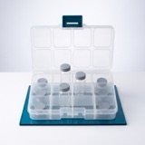 Storage case with adjustable compartments — laboratory equipment