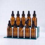 Amber glass dropper bottles (pack of 10) — laboratory equipment