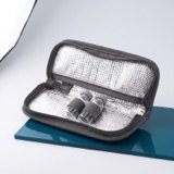 Soft insulated vial pouch — laboratory equipment