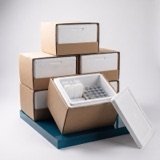 Insulated shipping kit (box + 2 ice packs) — laboratory equipment